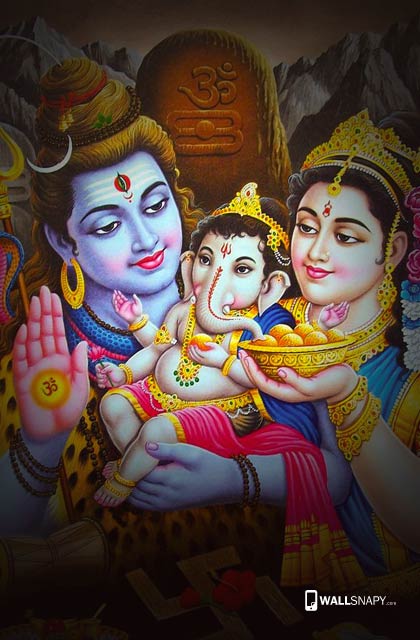 Baby ganesha with shiva parwathi hd images - Wallsnapy