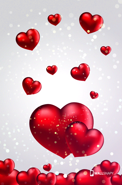 Beautiful 3d heart background for mobile - Wallsnapy