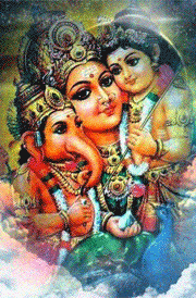 beautiful-vinayagar-murugar-parwathi-family-wallpaper