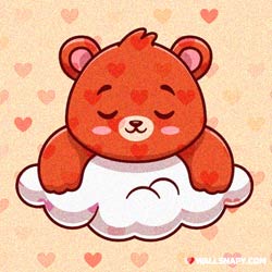 cute-teddy-bear-sleeping-dp-for-whatsapp