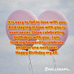 34+ Cute Lover Birthday Quotes Image, Dp Free! Page No - 2 - Wallsnapy