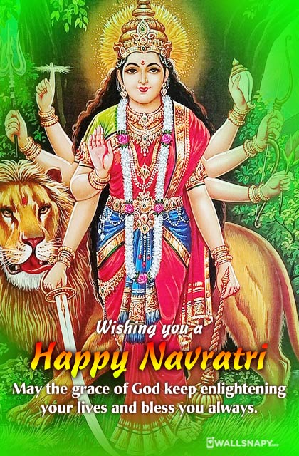 Happy navratri wishes durga matha images for mobile - Wallsnapy