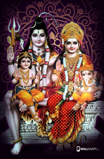 Hd wallpaper for lord shiva family mobile - Wallsnapy