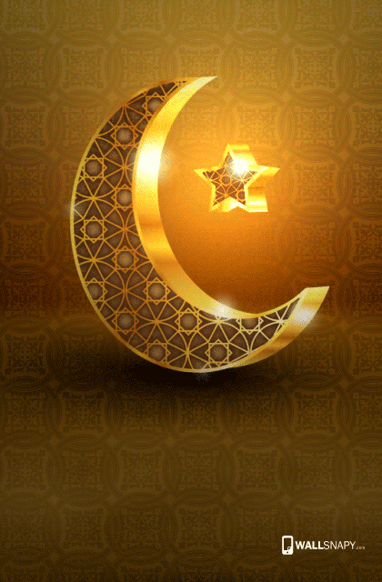 Islamic moon with star wallpaper for mobile - Wallsnapy