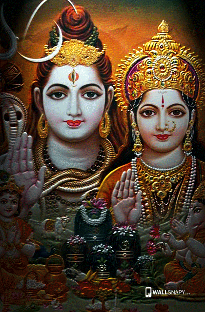 Lord siva family gold embossing hd images - Wallsnapy