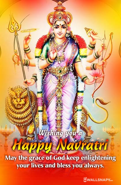 Shubh navratri festival wishes hd wallpapers for mobile - Wallsnapy